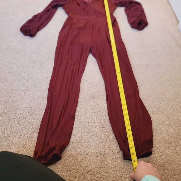 Naked Zebra Elegant Burgundy Jumpsuit S - Picture 14 of 16